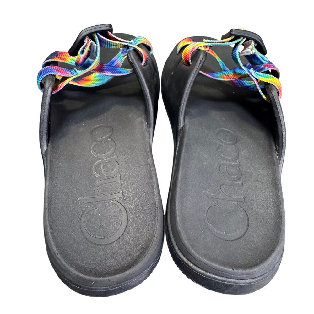 Chaco Chillos Slide Sandals Dark Tie Dye Kid's Size 6 US / Women’s 7-7.5 - Picture 4 of 7